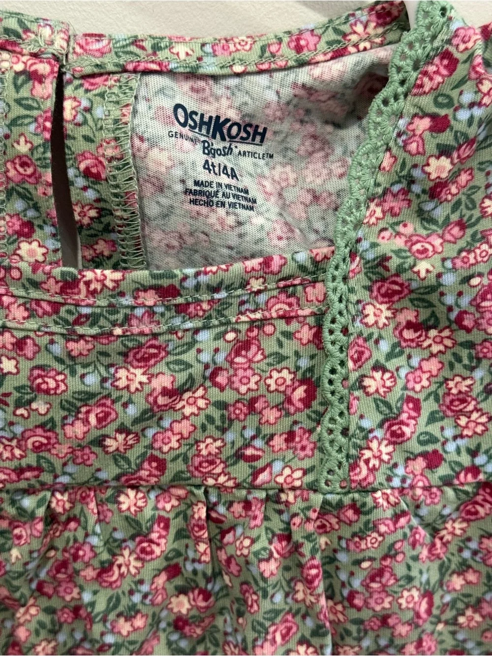 New OshKosh B'gosh Pink Floral Toddler Tee - 4T 233